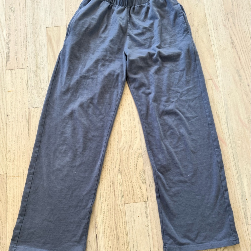 Brandy Melvilla wide legged sweatpants. Color dark grayish blue. Small-medium